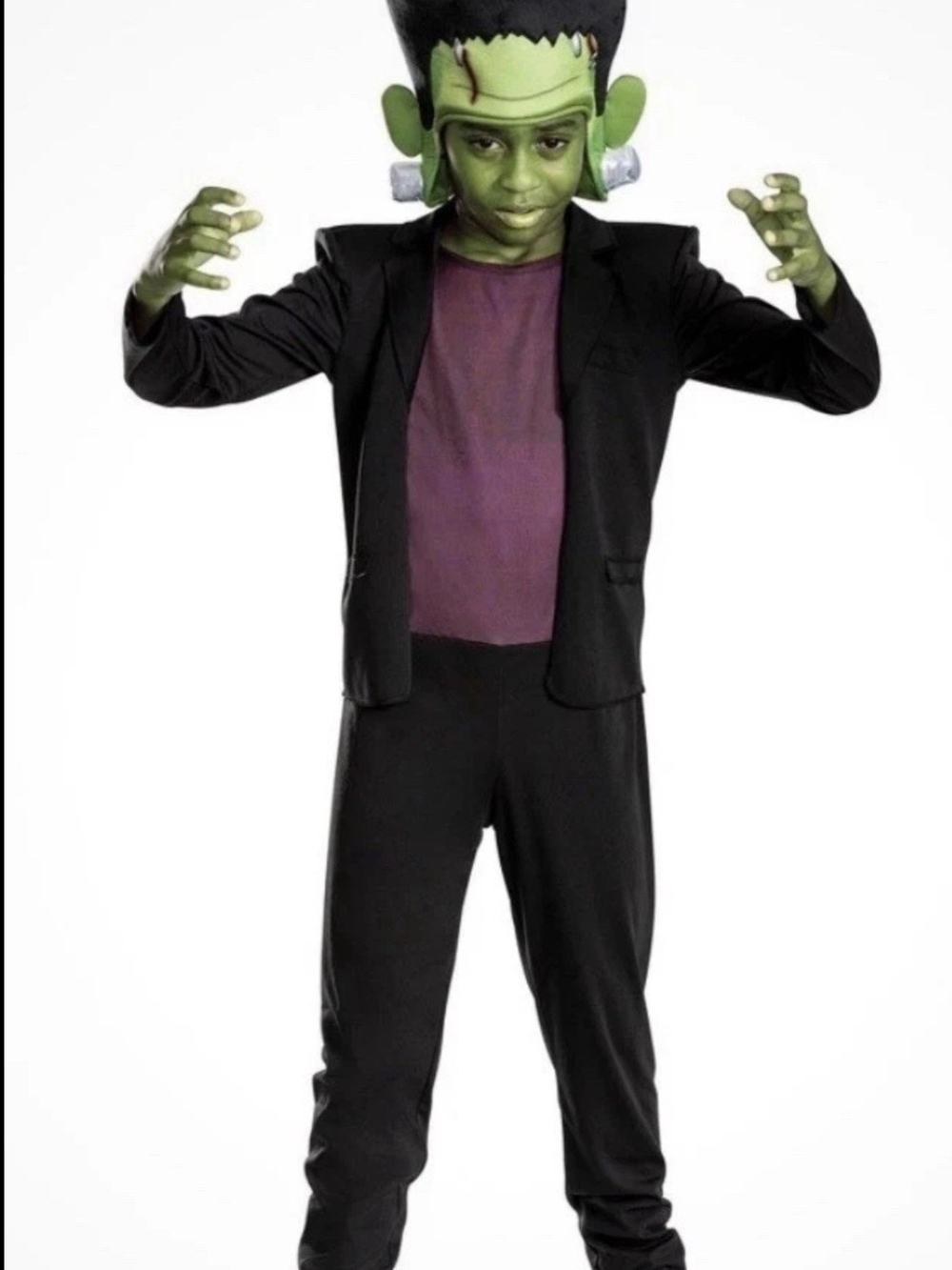 Universal Monsters Frankenstein Halloween Costume Boys Sz Med 7-8 & Large 10-12
